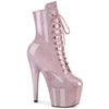ADORE-1020GP Plateau Stiefeletten Rosa Glitzer von Pleaser