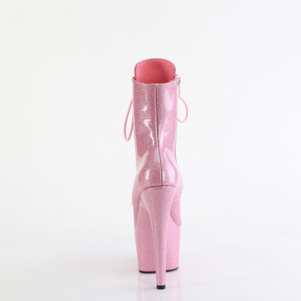 ADORE-1020GP Plateau Stiefeletten Rosa/Glitzer Lack von Pleaser – Ansicht 4