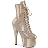 ADORE-1020GP Plateau Stiefeletten Beige von Pleaser