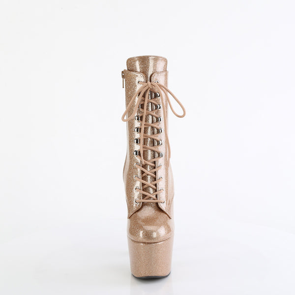 ADORE-1020GP Plateau Stiefeletten Gold mit Glitzer von Pleaser – Ansicht 2