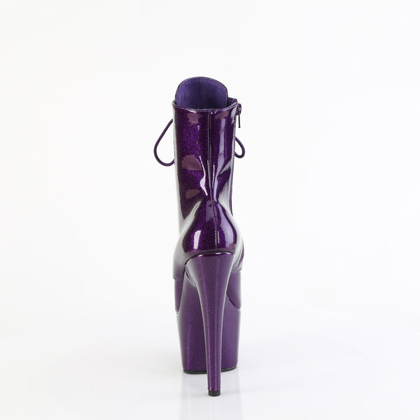 ADORE-1020GP Plateau Stiefeletten Lila/Glitzer Lack von Pleaser – Ansicht 4