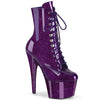 ADORE-1020GP Plateau Stiefeletten Lila/Glitzer Lack von Pleaser