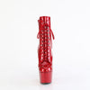 ADORE-1020GP Plateau Stiefelette Rot Glitzer von Pleaser – Ansicht 2