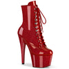 ADORE-1020GP Plateau Stiefelette Rot Glitzer von Pleaser