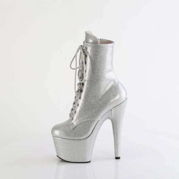 ADORE-1020GP Plateau Stiefeletten Silber von Pleaser – Ansicht 3
