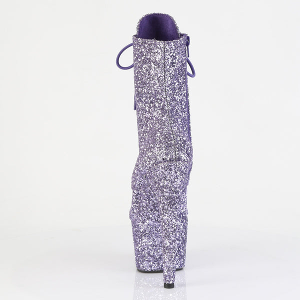 ADORE-1020GWR Plateau Stiefeletten Violet/Lila Glitzer von Pleaser – Ansicht 4