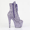 ADORE-1020GWR Plateau Stiefeletten Violet/Lila Glitzer von Pleaser – Ansicht 5