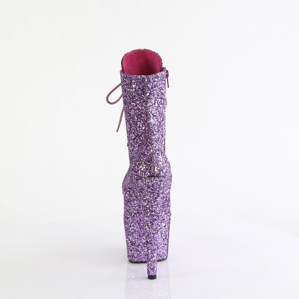 ADORE-1020GWR - Plateau Stiefeletten - Lila Glitzer von Pleaser – Ansicht 4