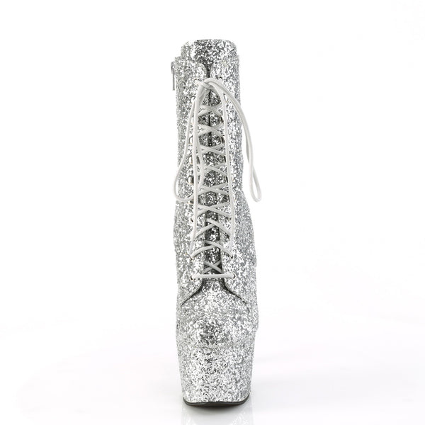 ADORE-1020GWR Plateau Stiefeletten - Silber von Pleaser – Ansicht 2