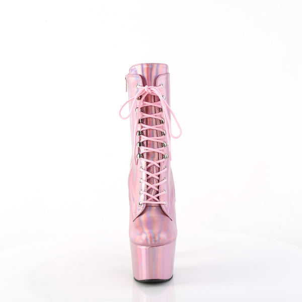 ADORE-1020HG Plateau Stiefeletten Rosa Schimmernd von Pleaser – Ansicht 2