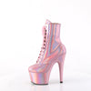 ADORE-1020HG Plateau Stiefeletten Rosa Schimmernd von Pleaser – Ansicht 3