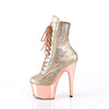 ADORE-1020HM Plateau Stiefel - Roségold von Pleaser – Ansicht 3