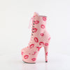 ADORE-1020KISSES - Plateau Stiefeletten - Rosa mit Muster von Pleaser – Ansicht 3