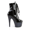 ADORE-1020LG Plateau Stiefeletten Schwarz/Schwarz Glitzer von Pleaser – Ansicht 5