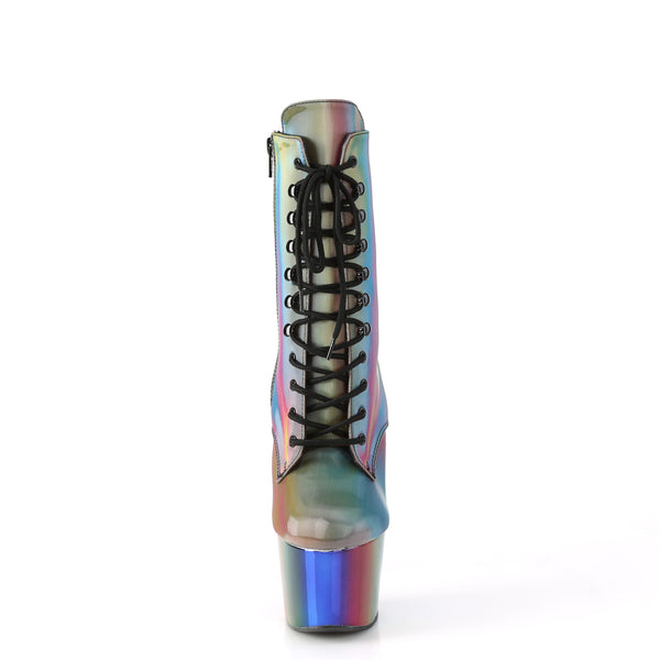 ADORE-1020RC-REFL Plateau Stiefeletten - Regenbogen von Pleaser – Ansicht 2