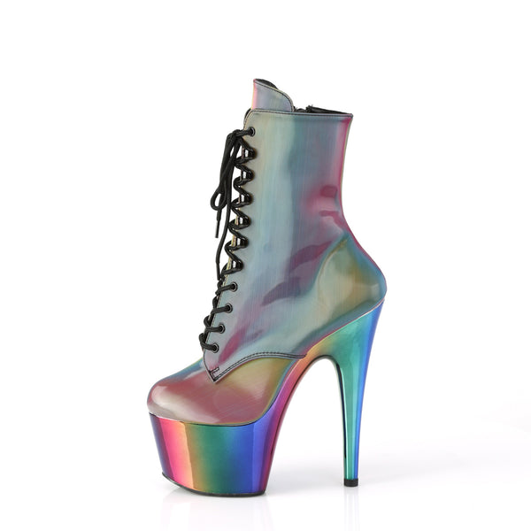 ADORE-1020RC-REFL Plateau Stiefeletten - Regenbogen von Pleaser – Ansicht 3