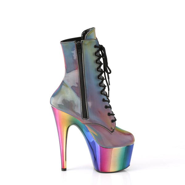 ADORE-1020RC-REFL Plateau Stiefeletten - Regenbogen von Pleaser – Ansicht 5