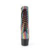 ADORE-1020REFL-02 Plateau Stiefeletten - Regenbogen Effekt von Pleaser – Ansicht 2