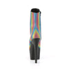 ADORE-1020REFL-02 Plateau Stiefeletten - Regenbogen Effekt von Pleaser – Ansicht 4