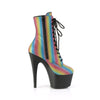 ADORE-1020REFL-02 Plateau Stiefeletten - Regenbogen Effekt von Pleaser – Ansicht 5