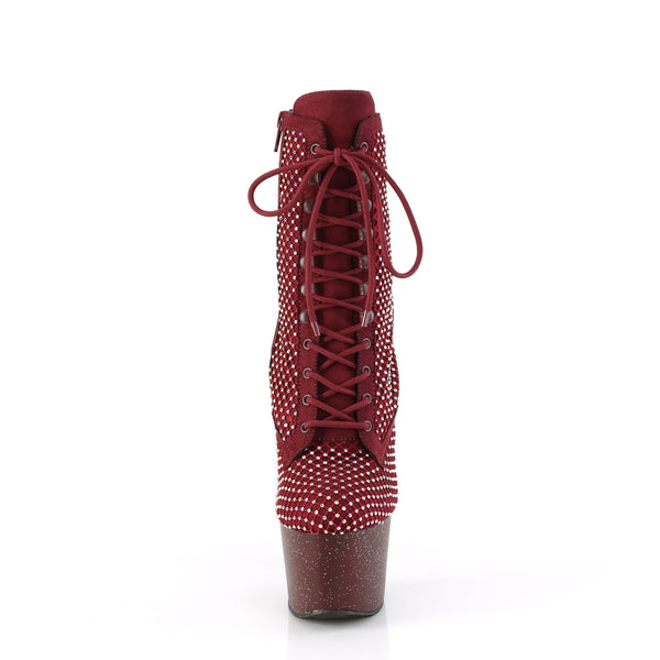 ADORE-1020RM Plateau Stiefeletten - Rot von Pleaser – Ansicht 2