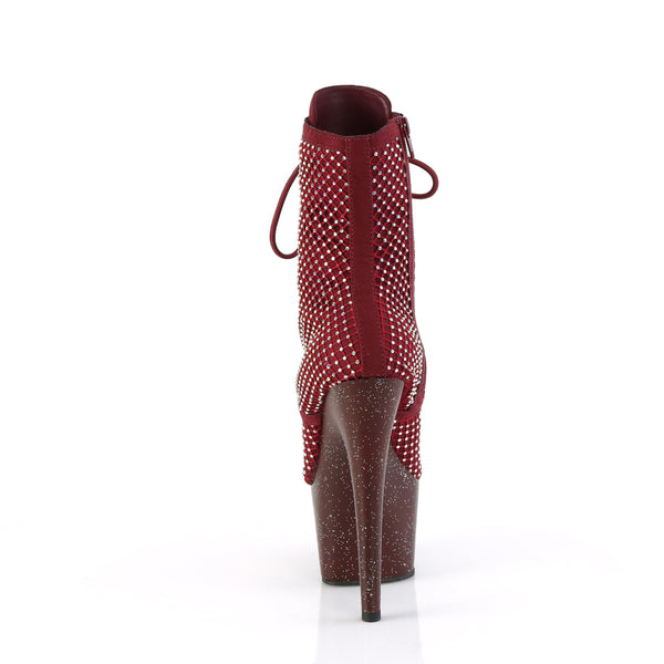 ADORE-1020RM Plateau Stiefeletten - Rot von Pleaser – Ansicht 4