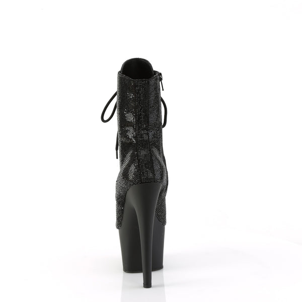 ADORE-1020RS Plateau Stiefeletten Schwarz Glitzer von Pleaser – Ansicht 4