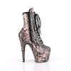 ADORE-1020SPWR Plateau Stiefeletten - Rosa Schlangenmuster von Pleaser – Ansicht 5