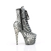 ADORE-1020SPWR Plateau Stiefeletten - Grau Schlangenmuster von Pleaser – Ansicht 5