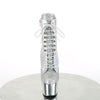 ADORE-1020SQ-02 Plateau Stiefeletten Silber/Glitzer von Pleaser – Ansicht 2