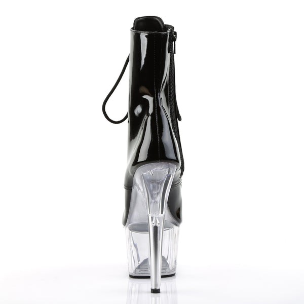 ADORE-1021 Plateau Stiefeletten - Schwarz/Transparent von Pleaser – Ansicht 4