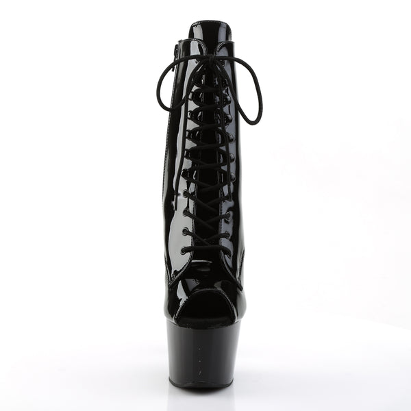 ADORE-1021 Plateau Stiefeletten Schwarz Lack von Pleaser – Ansicht 2