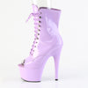 ADORE-1021 Plateau Peeptoe Stiefeletten Violett Lack von Pleaser – Ansicht 3