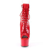 ADORE-1021 Plateau Stiefeletten Rot Lack von Pleaser – Ansicht 2