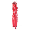 ADORE-1021 Plateau Stiefeletten Rot Lack von Pleaser – Ansicht 4