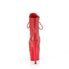 ADORE-1021 Plateau Peeptoe Stiefeletten - Rot Matt von Pleaser – Ansicht 4