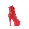 ADORE-1021 Plateau Peeptoe Stiefeletten - Rot Matt von Pleaser – Ansicht 5
