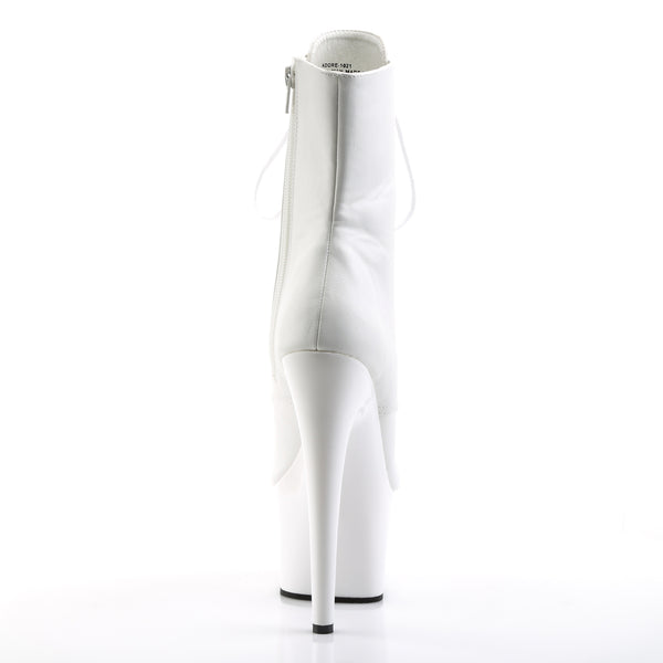 ADORE-1021 Plateau Stiefeletten - Weiß von Pleaser – Ansicht 4