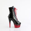 ADORE-1021BR-H Plateau Stiefeletten Rot/Schwarz Lack von Pleaser – Ansicht 5