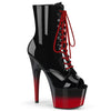 ADORE-1021BR-H Plateau Stiefeletten Rot/Schwarz Lack von Pleaser