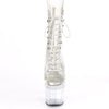 ADORE-1021C-2 Plateau Stiefeletten Silber/Transparent von Pleaser – Ansicht 2