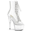 ADORE-1021C-2 Plateau Stiefeletten Silber/Transparent von Pleaser