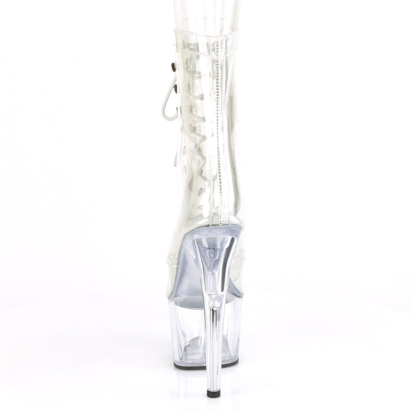 ADORE-1021C Plateau Stiefeletten Transparent von Pleaser – Ansicht 4