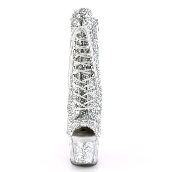 ADORE-1021G Plateau Stiefeletten - Silber von Pleaser – Ansicht 2