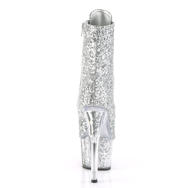 ADORE-1021G Plateau Stiefeletten - Silber von Pleaser – Ansicht 4