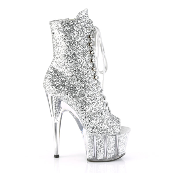 ADORE-1021G Plateau Stiefeletten - Silber von Pleaser – Ansicht 5