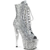 ADORE-1021G Plateau Stiefeletten - Silber von Pleaser