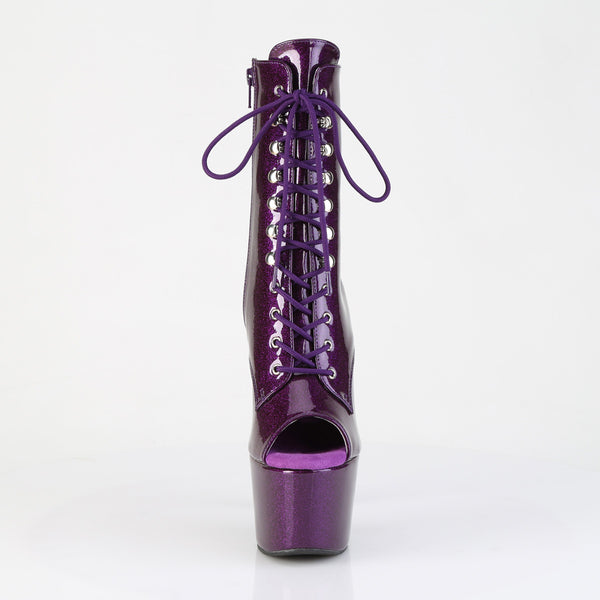 ADORE-1021GP Plateau Stiefeletten Violett von Pleaser – Ansicht 2