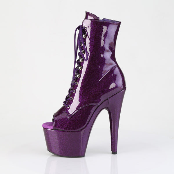 ADORE-1021GP Plateau Stiefeletten Violett von Pleaser – Ansicht 3