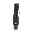ADORE-1021MG Plateau Peeptoe Stiefeletten Lila Glitzer von Pleaser – Ansicht 2